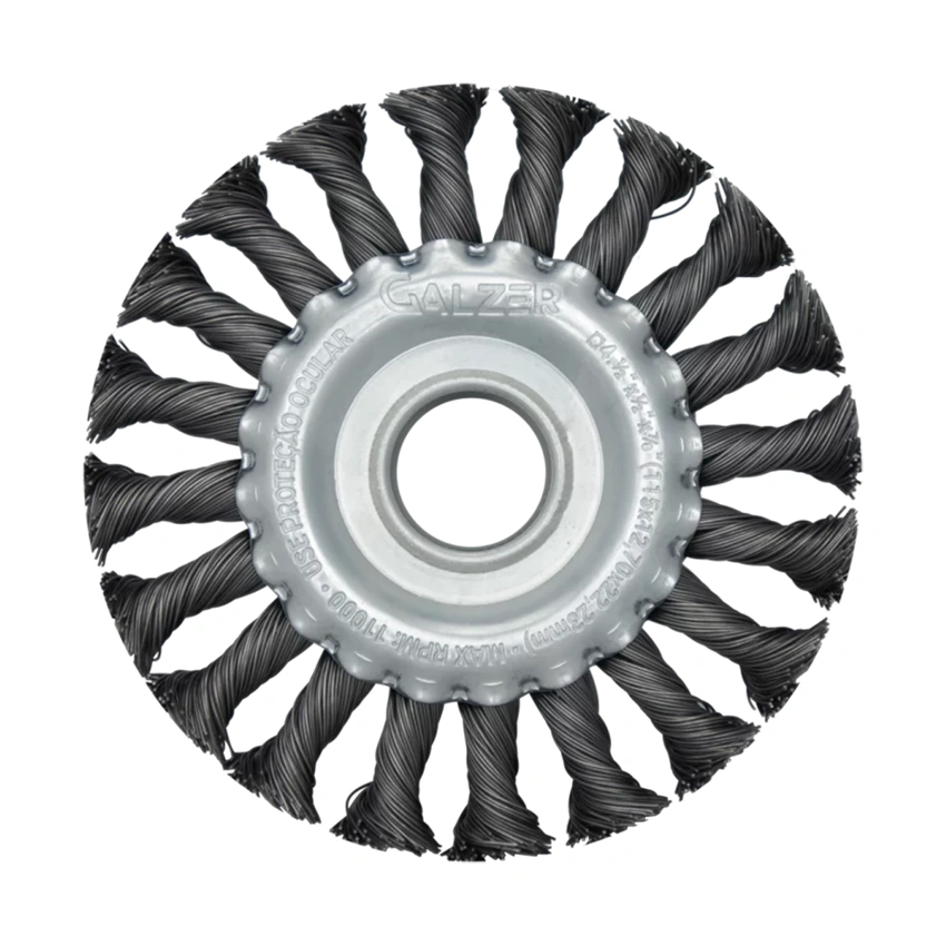 Escova de Aço Circular Trançada 4"